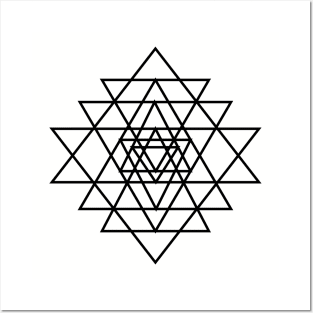 Sri Yantra sacred geometry design Posters and Art